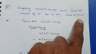 Algebraic Expressions Class 8 Exercise1122newpost tutorial [upl. by Catharine]