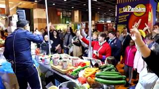 Démonstration de vente à la foire de Paris avec le roi de la gouaille [upl. by Aicilaf]