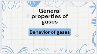 properties of gases class 11  chap5  behavior of gases [upl. by Sully]