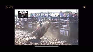 Cook’s PRCA Bull Bash Lubbock  Luke misses the front once [upl. by Twitt]