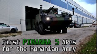 First Piranha 5 APCs delivered to the Romanian Army [upl. by Haleemaj]