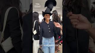 A talk with juneambrose65 at Tibi’s Spring 2025 Runway Show nyfw [upl. by Crawley]