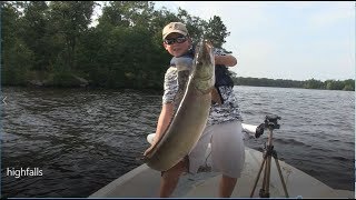 Lost Tapes High Falls Flowage Muskie Walleye and SMB [upl. by Terrijo]