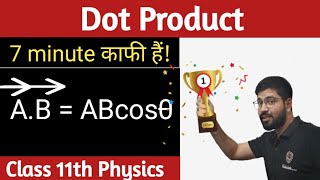 Scalar Product or Dot Product between Vectors  Multiplication of vectors  Dot or Cross Product [upl. by Butterfield]