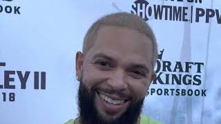 NBA VS NFL Deron Williams Talks First Boxing Fight Vs Frank Gore EsNews Boxing [upl. by Jens345]