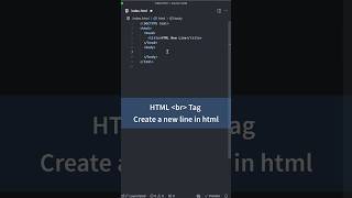 How to create a new line in HTML using br Tag  HTML CSS Tutorial for Beginners html [upl. by Lear]