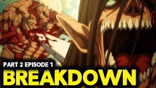 EREN GETS DESTROYED EREN VS REINER FINAL FIGHT  Attack on Titan Season 4 Part 2 Episode 1 [upl. by Adnir]