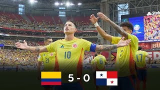 JAMES BRILLA Y COLOMBIA APLASTA A PANAMA  COLOMBIA 5 PANAMA 0  COPA AMERICA 2024 [upl. by Mw]