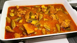 Super easy Okra stew  Okra stew recipe  خورش بامیه [upl. by Charlene]