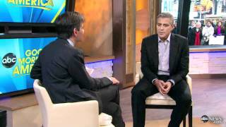 George Clooney vs George Clooney at Golden Globes  Star Discusses Descendants Ides of March [upl. by Ahsiakal888]