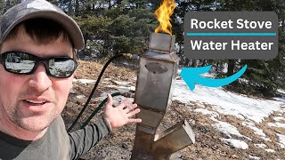 Off Grid Rocket Stove Water Heater Testing [upl. by Inva116]