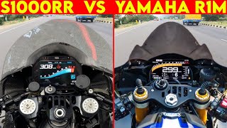 BMW S1000RR VS Yamaha R1  0 TO 300  TOPSPEED [upl. by Euphemie269]