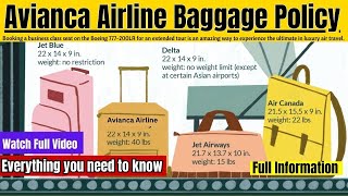 Avianca Airline Baggage Policy  Laptop bag and Cabin bag weight allowance flightsassistance [upl. by Aennil636]