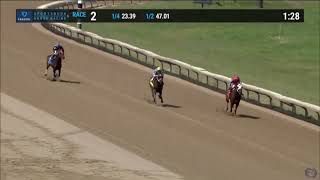 Horse practically snaps leg off at Fairmount 91322 hard to watch [upl. by Viddah]