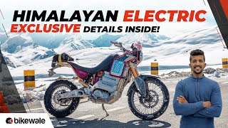 Royal Enfield Himalayan Electric aka HIME at EICMA 2023 Himalayan 650 EXCLUSIVE Details  BikeWale [upl. by Nail]