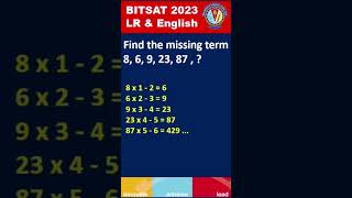 🔥 BITSAT 2023 💥 In BITSAT Exam Most Expected Questions LR amp English💪 Bitspilani IITJEE SHORTS [upl. by Eiramanna]