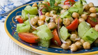 Quick and easy recipe for chickpea salad [upl. by Theodosia403]