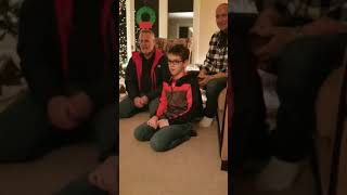 Boy who survived cancer gets surprise puppy for Christmas [upl. by Laeira]