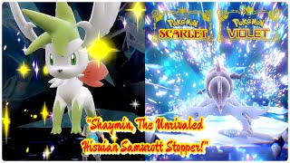 Shaymin Sky Forme SOLO 7 Star Mightiest Mark Hisuian Samurott Raid  Pokémon Scarlet amp Violet [upl. by Alisander]