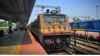 18309 Sambalpur Jammu Tawi Express begins its Journey From Sambalpur jn With Wap4 indianrailways [upl. by Dowell]