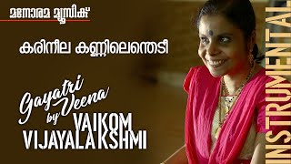 Karineela Kannilenthedi  Film song on Gayathri Veena by Vaikom Vijayalakshmi [upl. by Iaka]