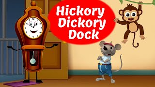 Hickory Dickory Dock • Nursery Rhymes For Kids • Animated Cartoon for Kids  Riya Nursery Rhymes [upl. by Elagiba]