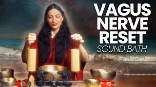 Vagus Nerve Reset  Healing Frequency  Sound Bath Meditation [upl. by Laurette]