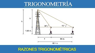 RAZONES TRIGONOMÉTRICAS  PROBLEMAS DE ÁNGULO DE ELEVACIÓNEJERCICIO2 [upl. by Lenor]