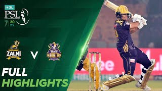 Full Highlights  Peshawar Zalmi vs Quetta Gladiators  Match 22  HBL PSL 7  ML2T [upl. by Calvinna]