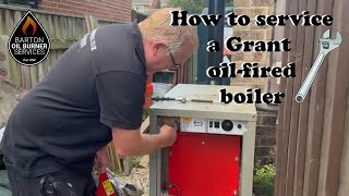 How to service a Grant oil fired boiler [upl. by Towroy491]