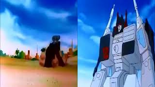 Transformers G1 Metroplex VS Trypticon [upl. by Kcirddahc258]