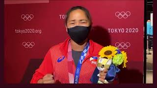 HIDILYN DIAZ’ First Interview After Winning the Philippines’ Historic First Olympic Gold [upl. by Ecirtaed239]