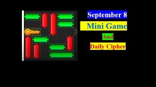 september 8 mini game and daily cipher hamster kombat [upl. by Brenner]