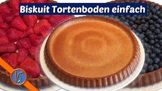 Biskuit Tortenboden 🍓 für Obsttorte ganz einfach  gelingt immer  mit Tipps und Tricks  Obstboden [upl. by Olag]