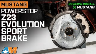 19992004 Mustang PowerStop Z23 Evolution Sport Brake Rotor and Pad Kit Review amp Install [upl. by Yetnom569]