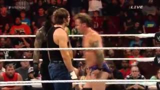 WWE Chris Jericho Turns Heel On Dean Ambrose amp Roman Reigns At Night Of Champions 2015 [upl. by Bekelja]