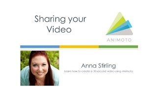 Sharing Your Animoto Video [upl. by Lamar]