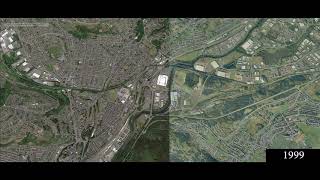 Swansea 1945  1999  2018  Aerial View [upl. by Letnuahc]