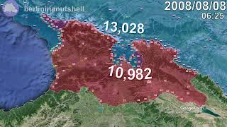 The RussoGeorgian War with units Every Day [upl. by Aruasor]