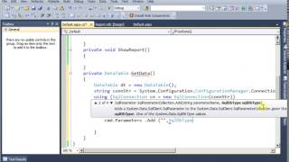 RDLC Report with parameters C Code [upl. by Tnairb647]