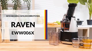 Wyciskarka wolnoobrotowa Raven EWW006X – dane techniczne – RTV EURO AGD [upl. by Elleral]