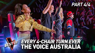 Every 4CHAIR TURN Blind Audition on The Voice Australia  Part 44 [upl. by Larentia464]