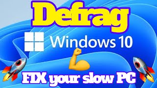 How to FIX your slow PC Defrag Windows 10 in 1 minute 2 Methods [upl. by Noiztneb]