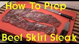 How to prep Beef Skirt Steak Recipe S2 Ep255 [upl. by Ahsilla439]