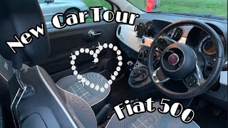 NEW CAR TOUR  FIAT 500  PoppyRose💕 [upl. by Telrats]