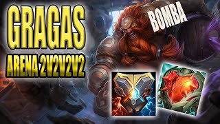 Gragas Impregnator build got removed 2v2v2v2 Arena AZ [upl. by Nilson512]