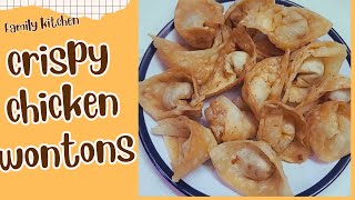 Chicken Fried Wonton  Wonton Recipe [upl. by Niawat847]