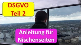 DSGVO für Nischenseiten  10 Schritte Anleitung [upl. by Eneluj22]