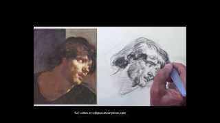 Head drawing from Velazquez painting [upl. by Ettie]