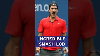 Roger Federers INSANE smash lob 😱 [upl. by Staw378]